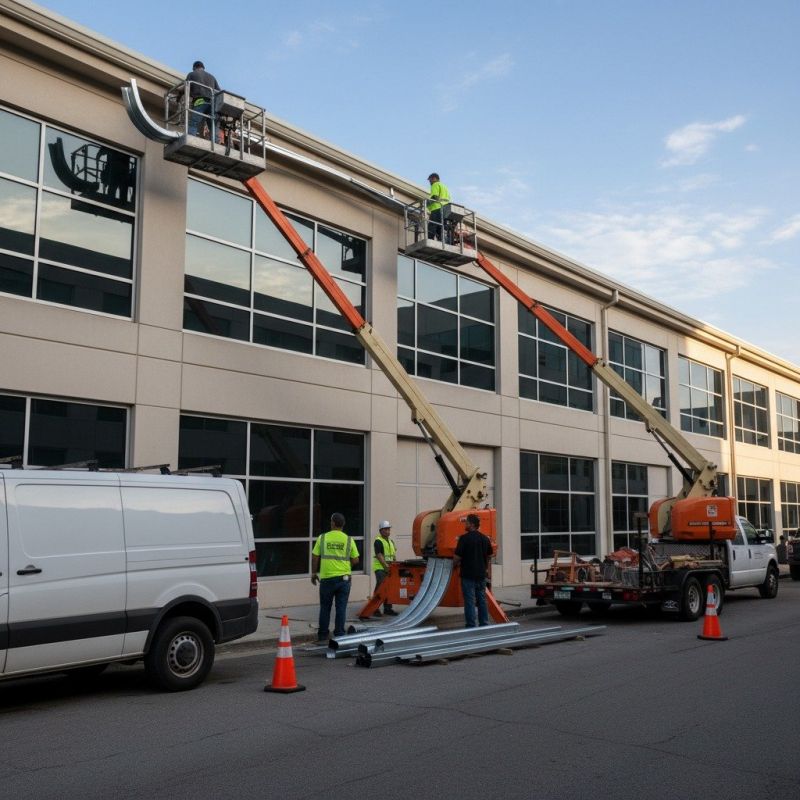 Galvanized Gutter Installation